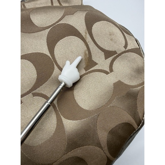 COACH Signature Large Tan Hobo Shoulder Bag 12676 - Picture 5 of 16